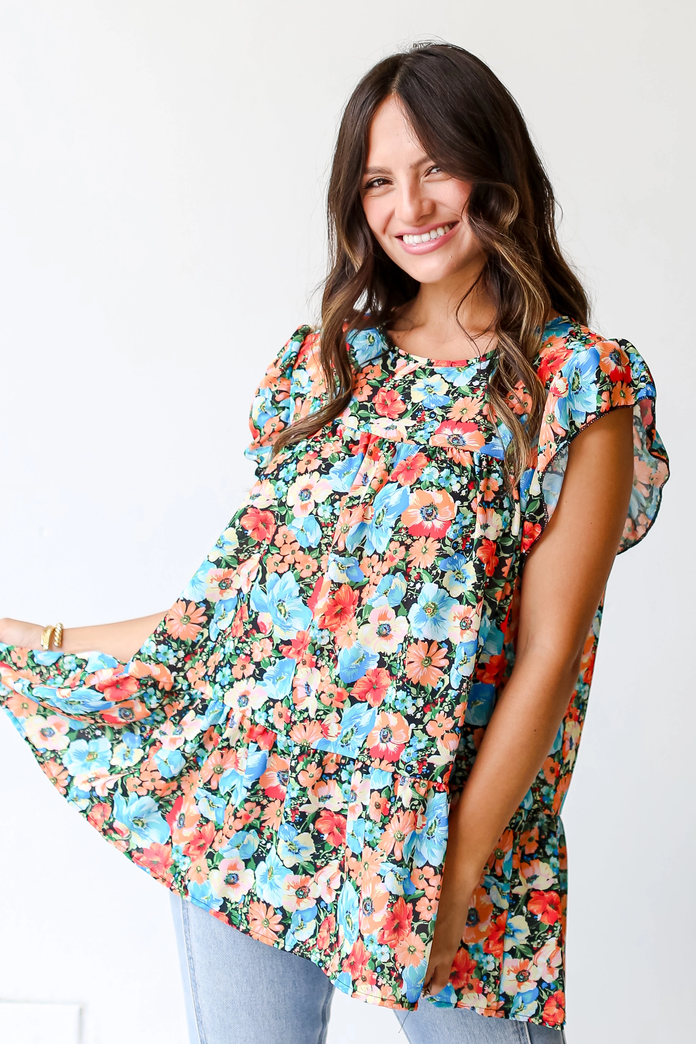 FINAL SALE - Romantic Instinct Floral Blouse