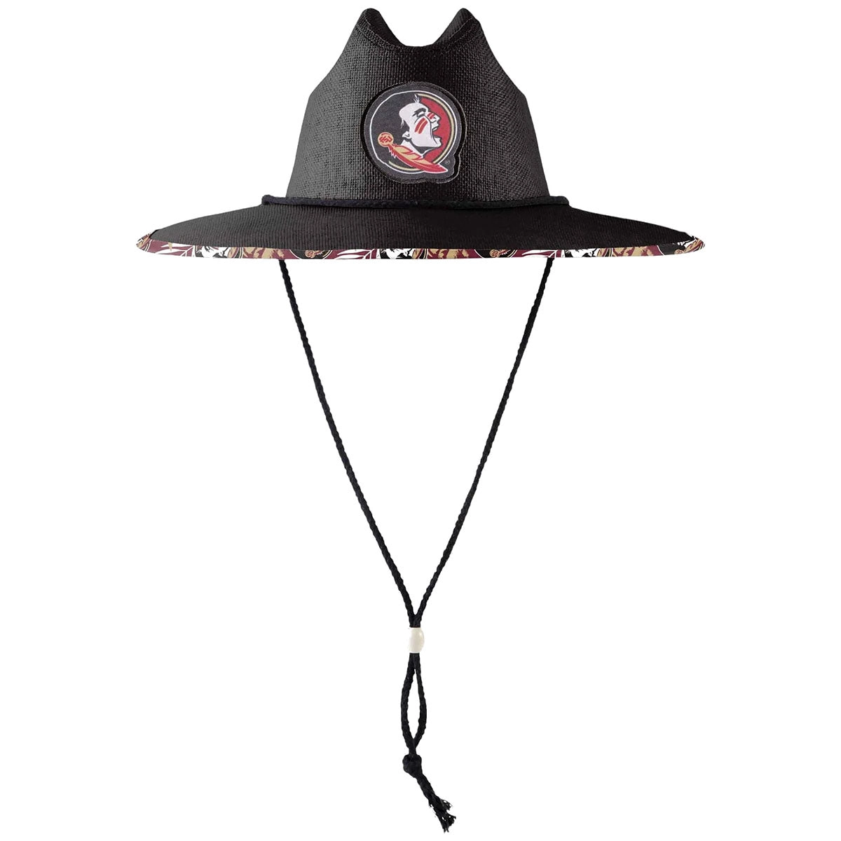 Forever Collectibles Seminole Logo Straw Hat - Black