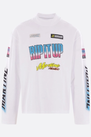 Funnel Neck long-sleeve t-shirt in jersey