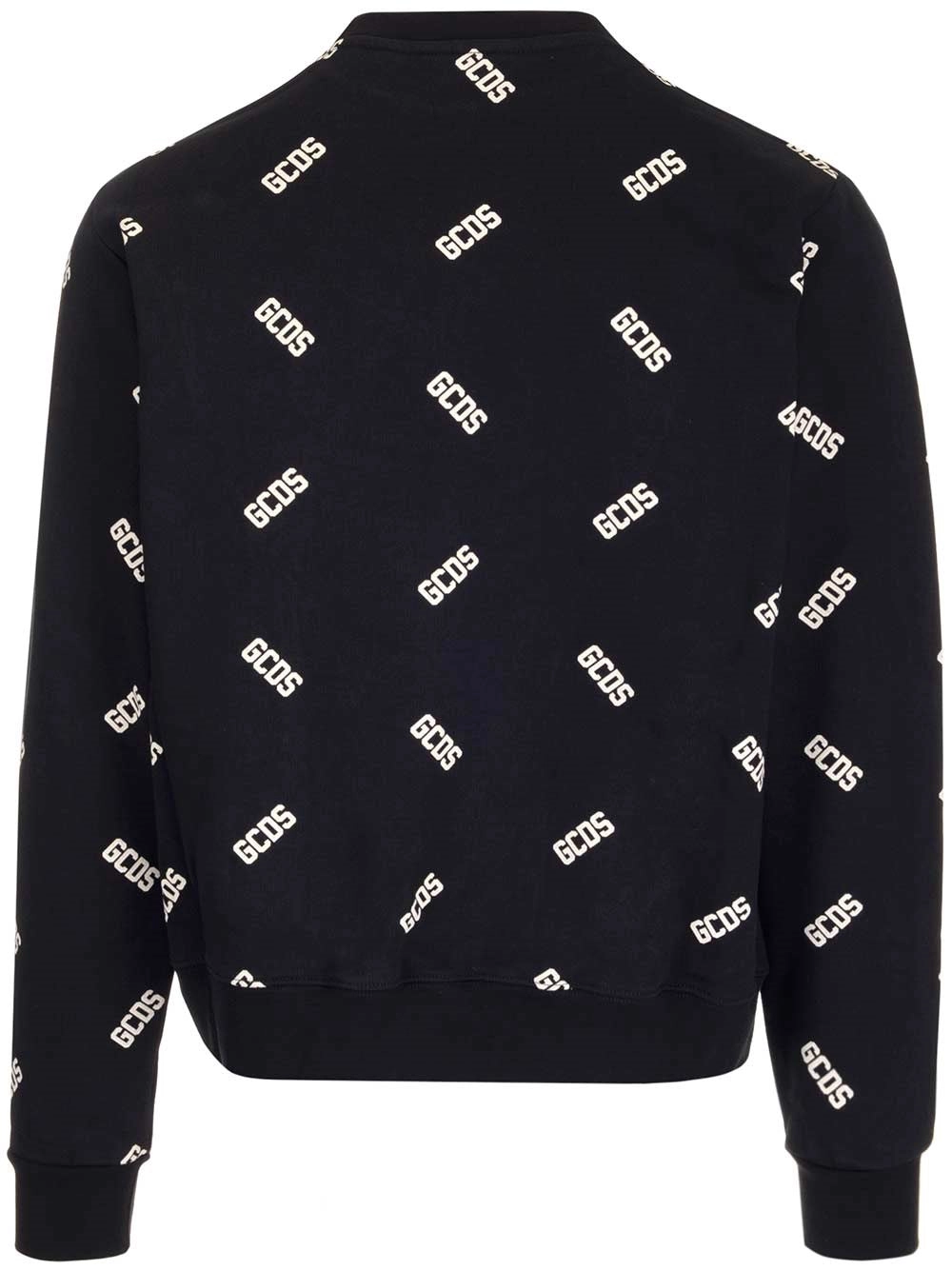 GCDS Allover Logo Print Crewneck Sweatshirt