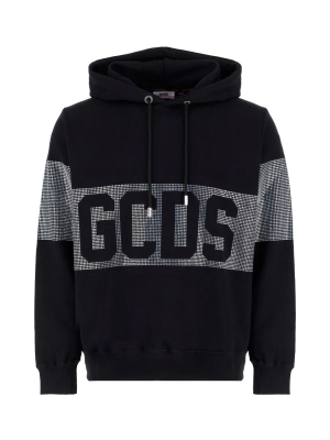 GCDS Logo Detailed Drawstring Hoodie