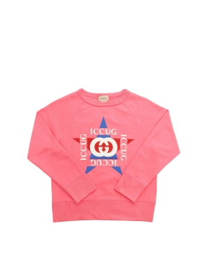 Gucci Kids Logo Printed Crewneck Sweatshirt