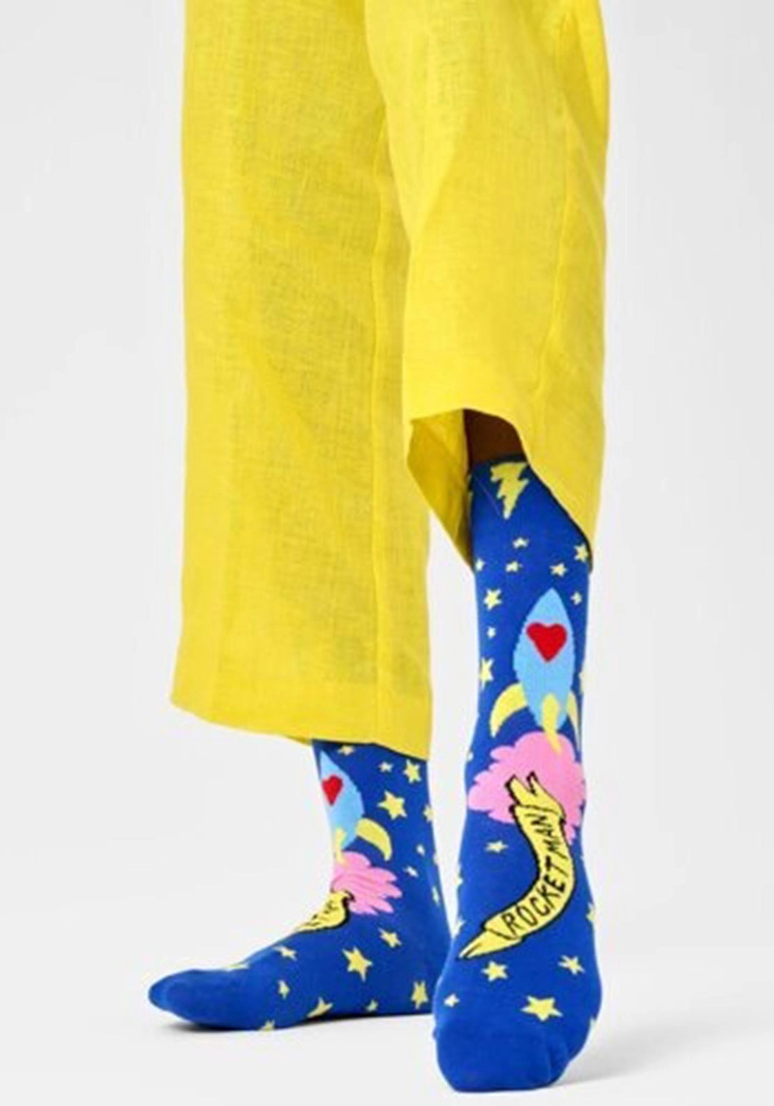 Happy Socks Rocketman Socks, Dark Blue UK 7.5-11.5