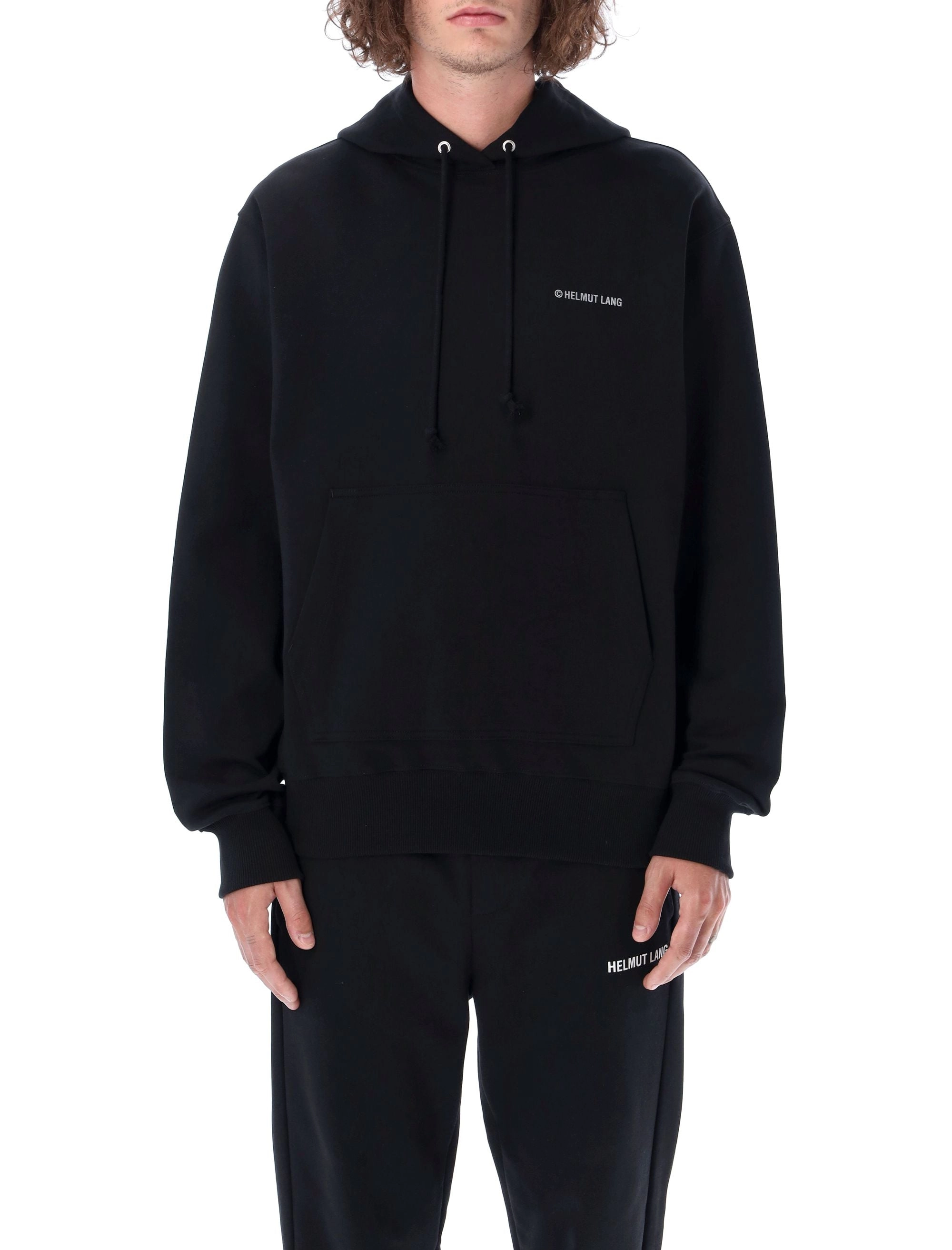 Helmut Lang Sliver Logo Printed Hoodie
