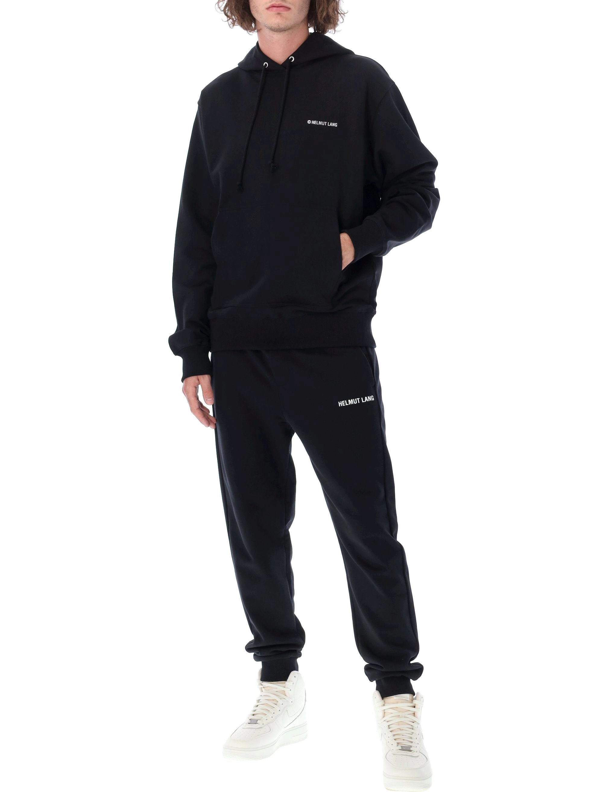Helmut Lang Sliver Logo Printed Hoodie