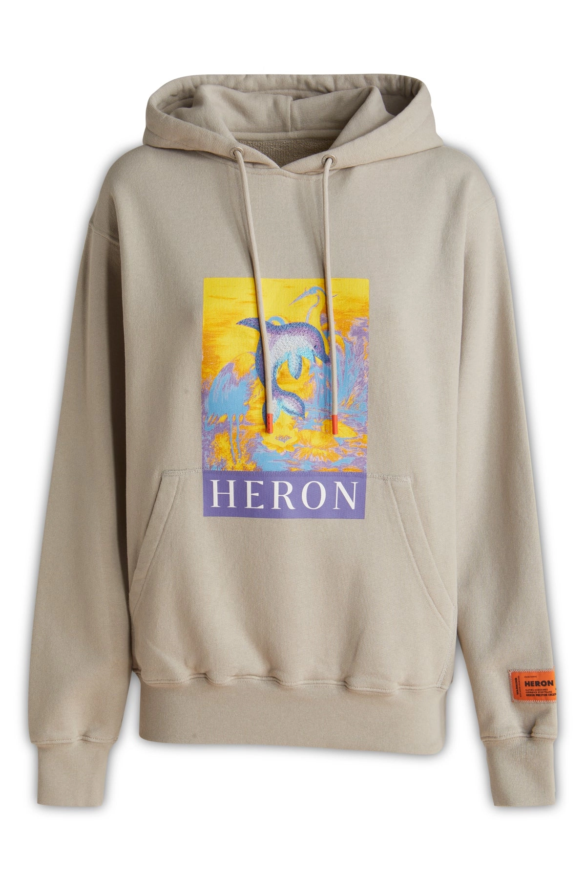 Heron Preston Dolphin-Printed Drawstring Hoodie