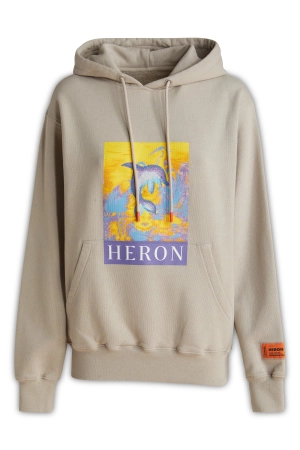 Heron Preston Dolphin-Printed Drawstring Hoodie