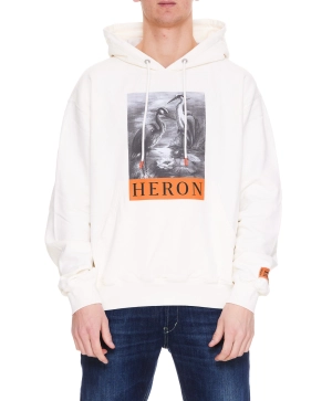 Heron Preston Logo Printed Drawstring Hoodie