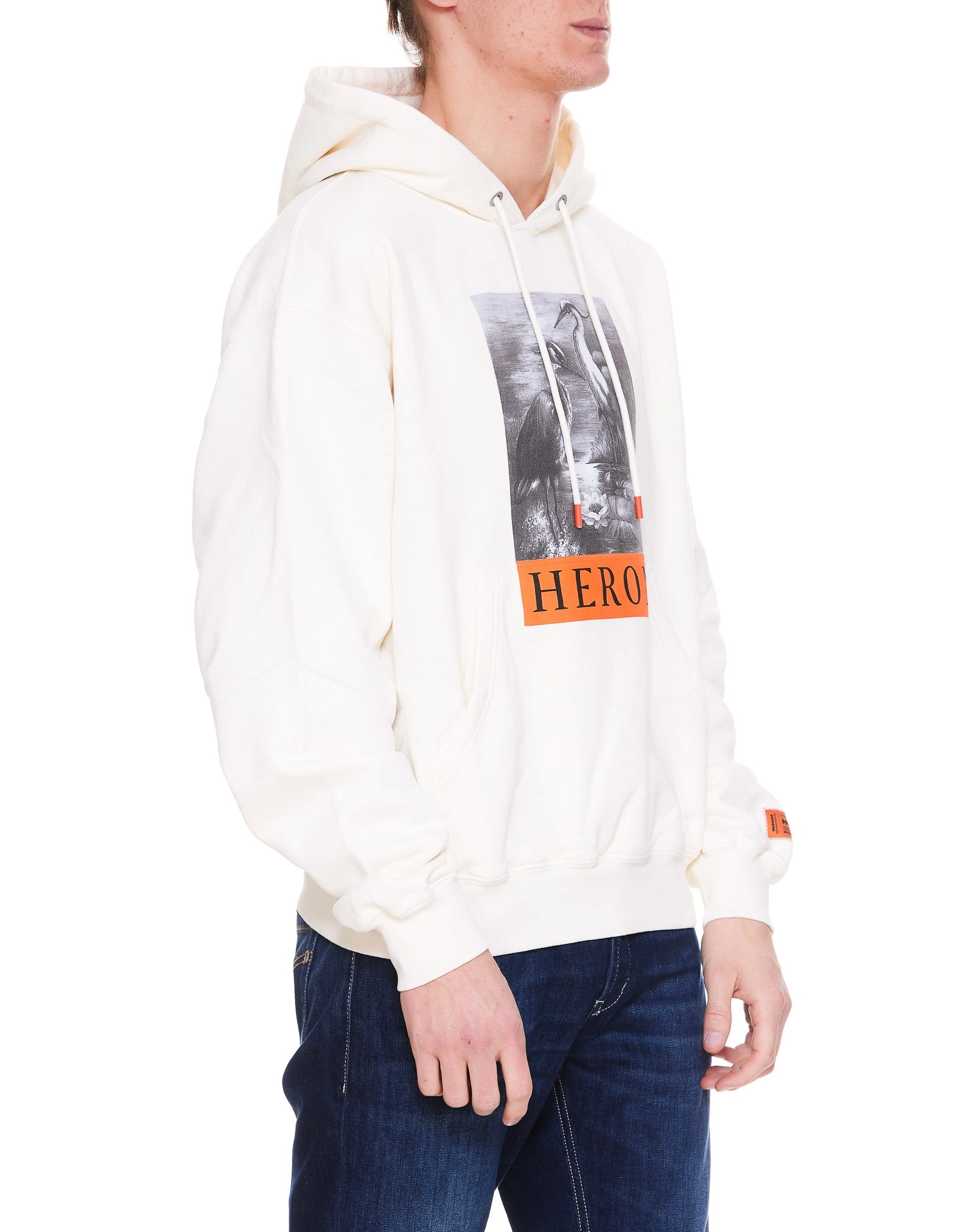 Heron Preston Logo Printed Drawstring Hoodie