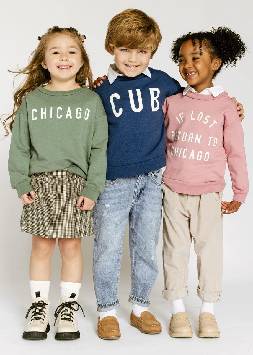 If Lost. Return To Chicago Crewneck - Dusty Rose