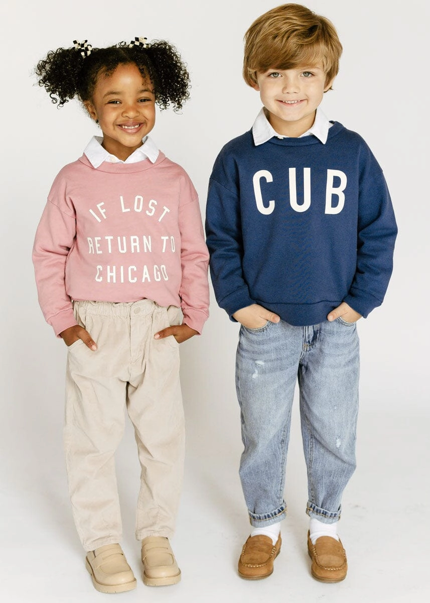 If Lost. Return To Chicago Crewneck - Dusty Rose