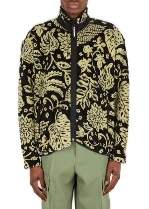 Jil Sander  Floral Printed Zip-Up Sweatshirt