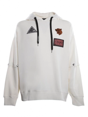 Just Cavalli Logo Patch Drawstring Hoodie