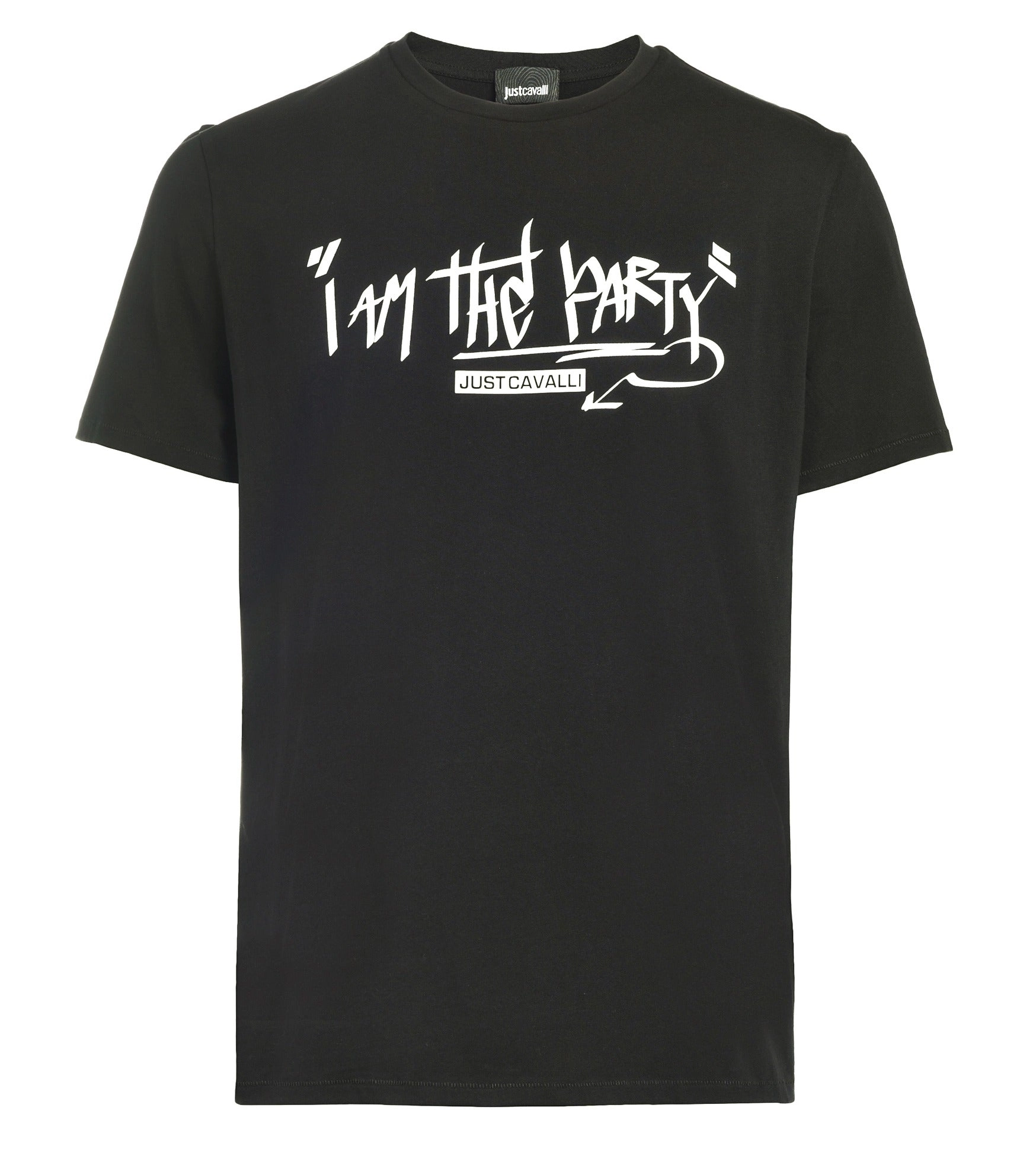 Just Cavalli Slogan Printed Crewneck T-Shirt