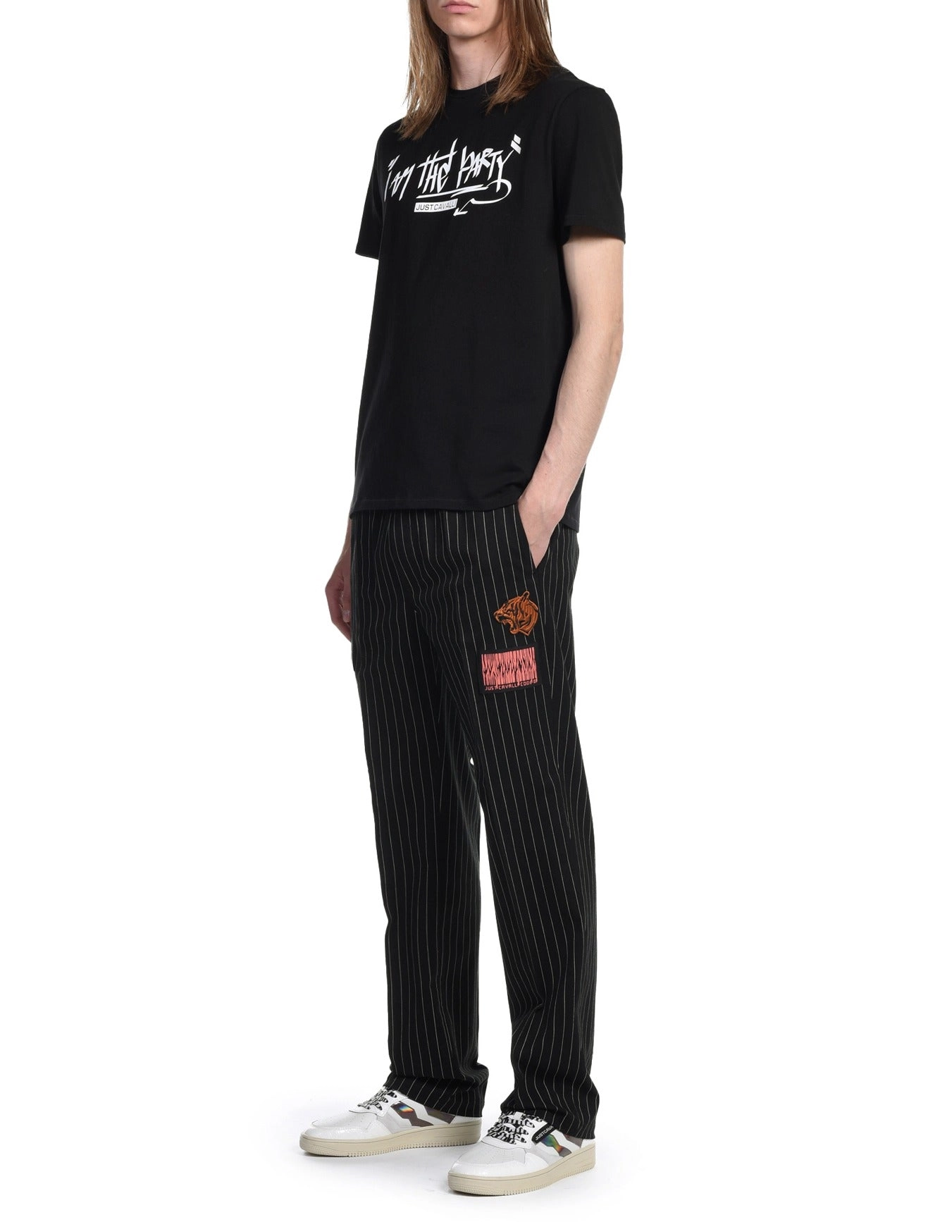 Just Cavalli Slogan Printed Crewneck T-Shirt
