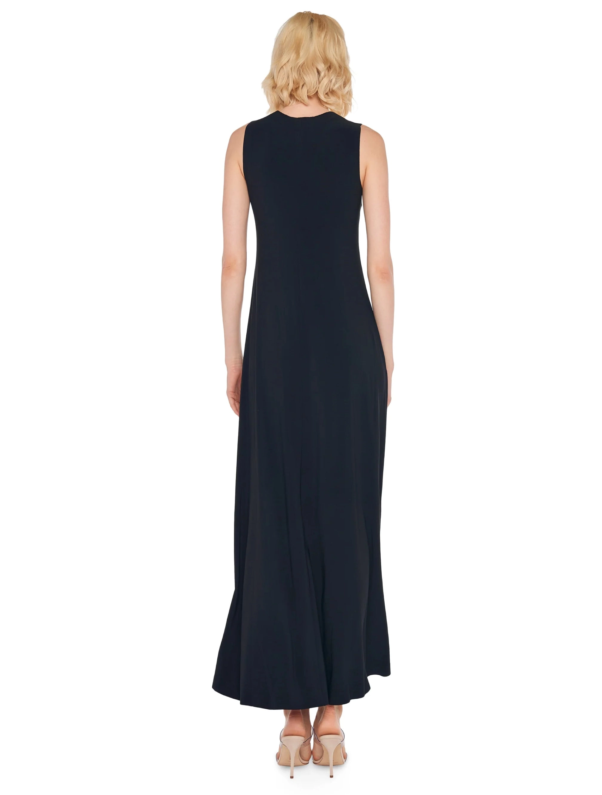 Long Dress in Black Stretch Jersey