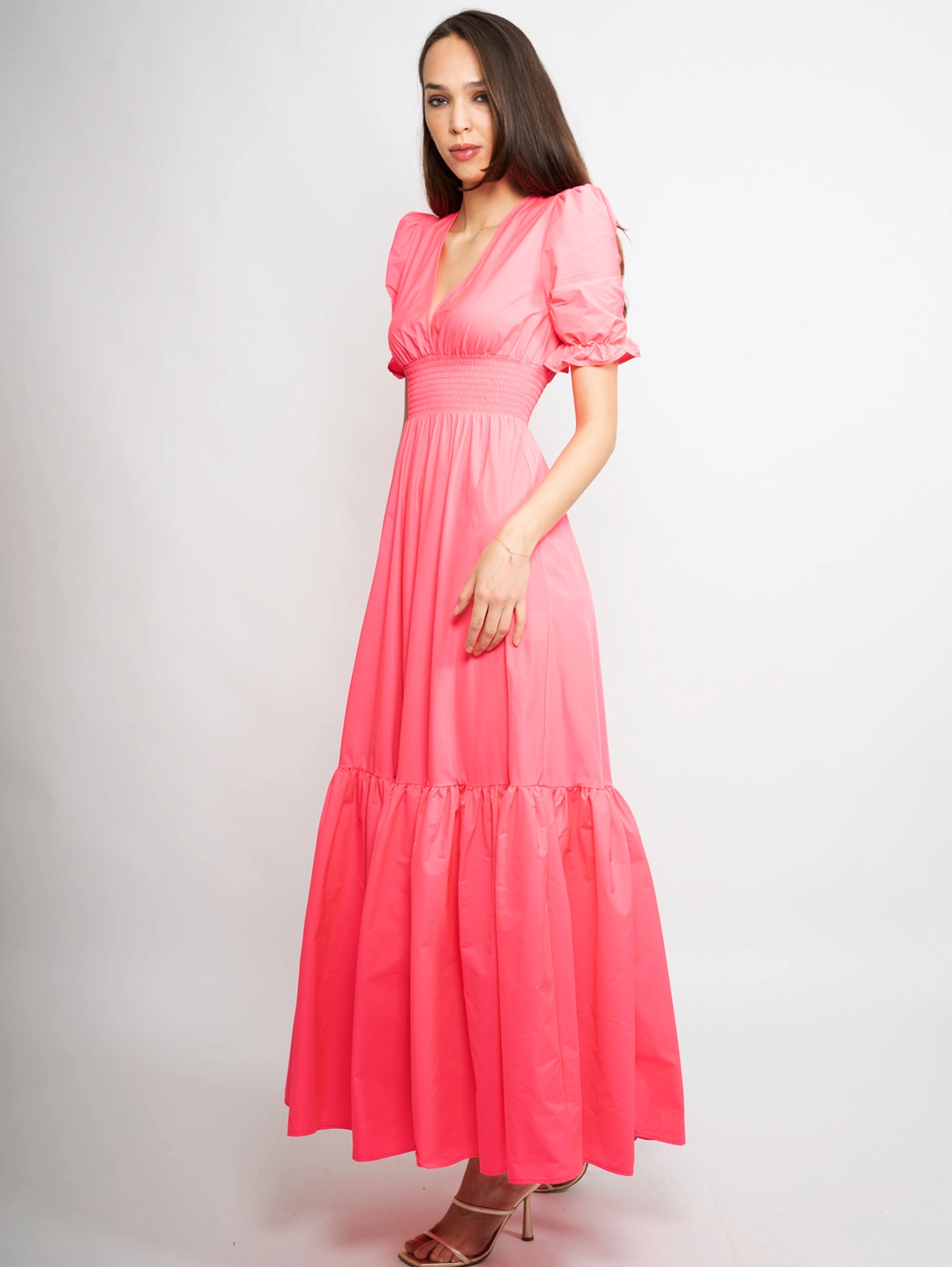 Long Dress in Fuchsia Taffeta