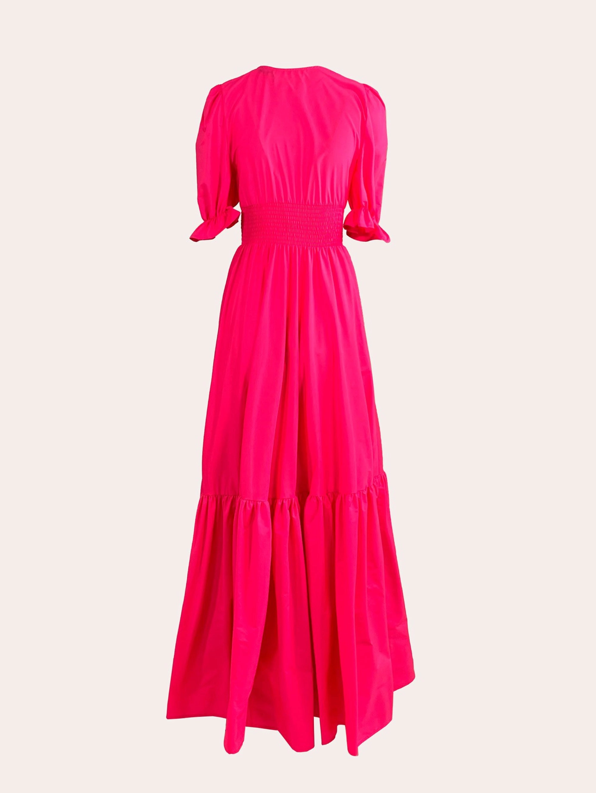 Long Dress in Fuchsia Taffeta