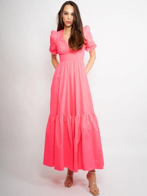 Long Dress in Fuchsia Taffeta