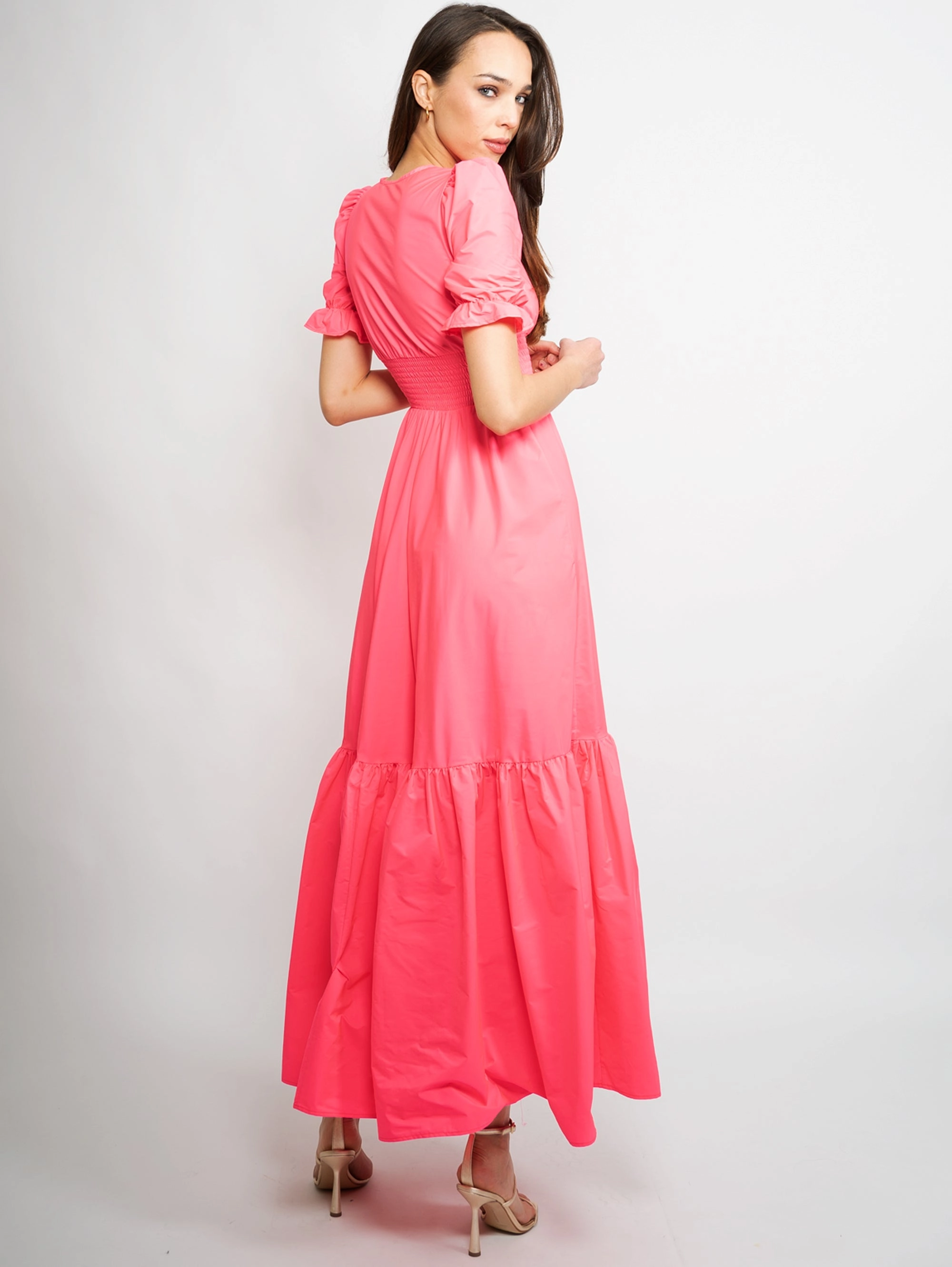 Long Dress in Fuchsia Taffeta