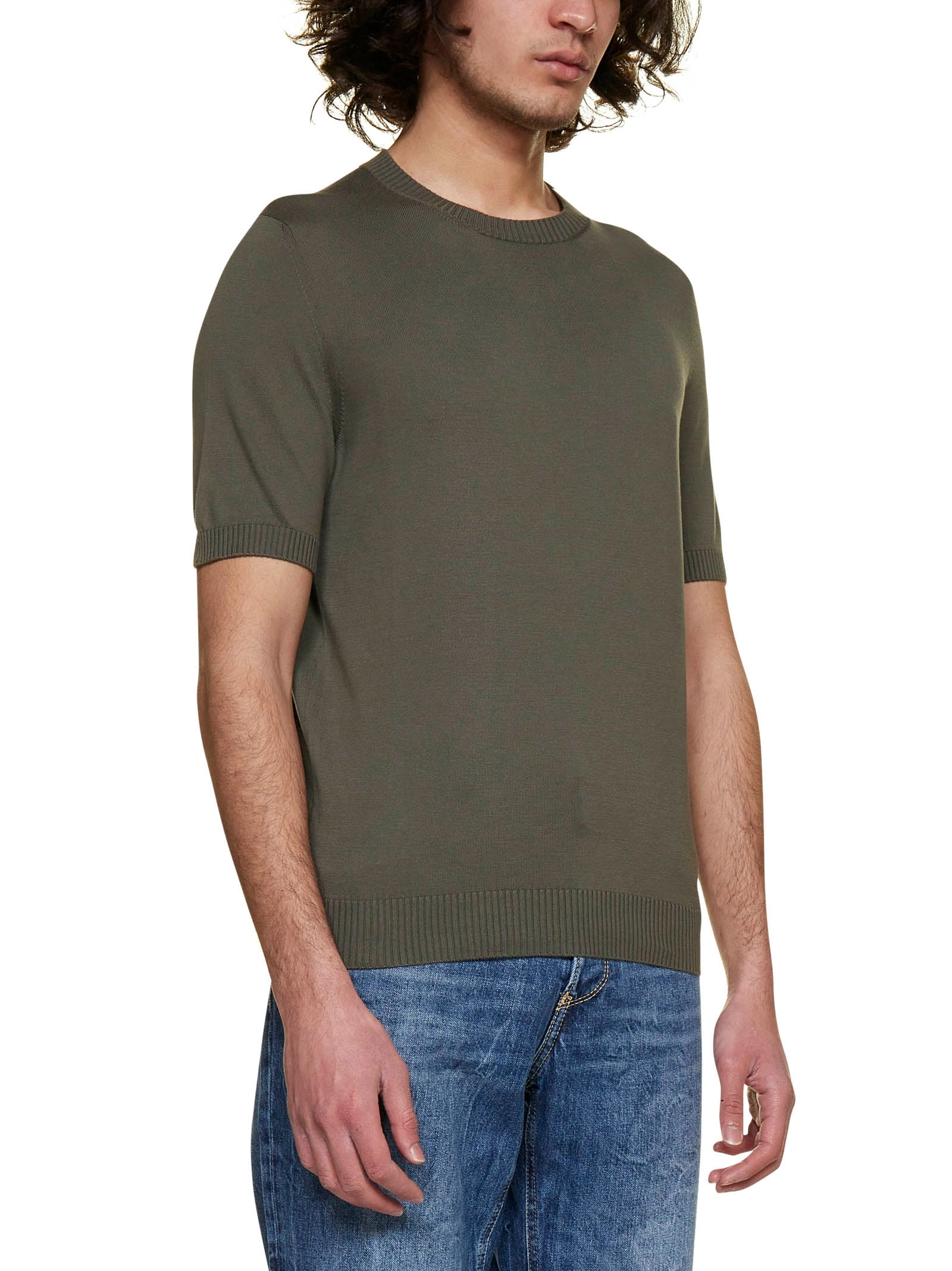 Malo Round Neck Straight Hem T-Shirt