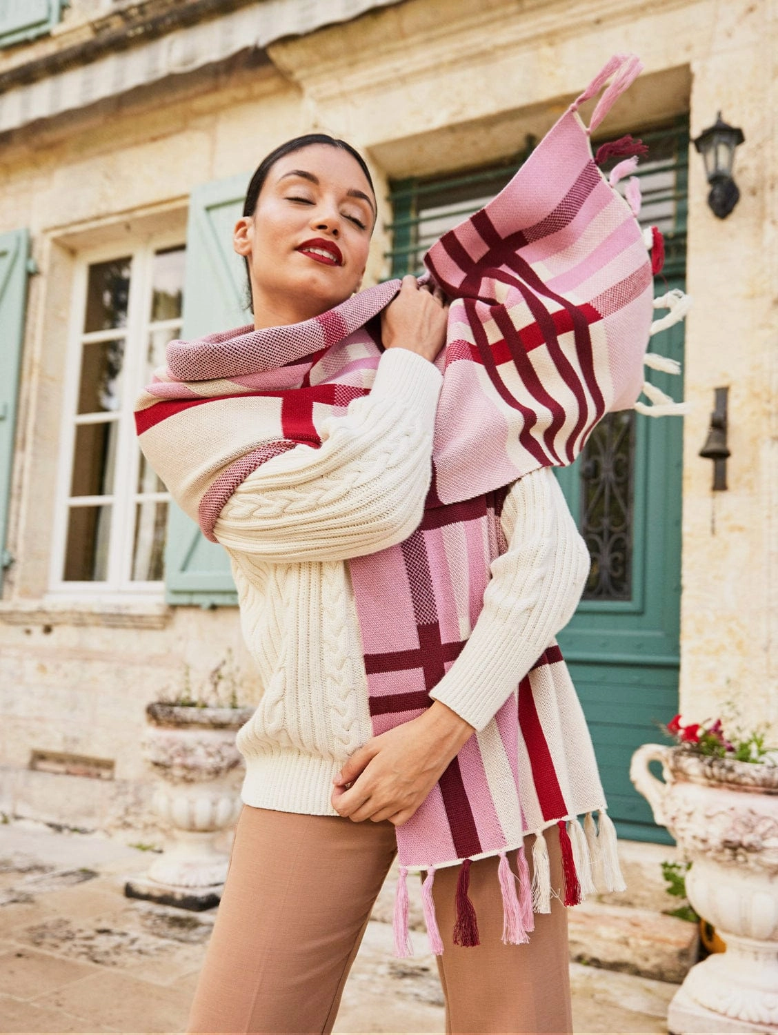 Meridian Organic Cotton Scarf | Rosewood