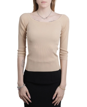 Michael Kors Boat Neck Stretch Top