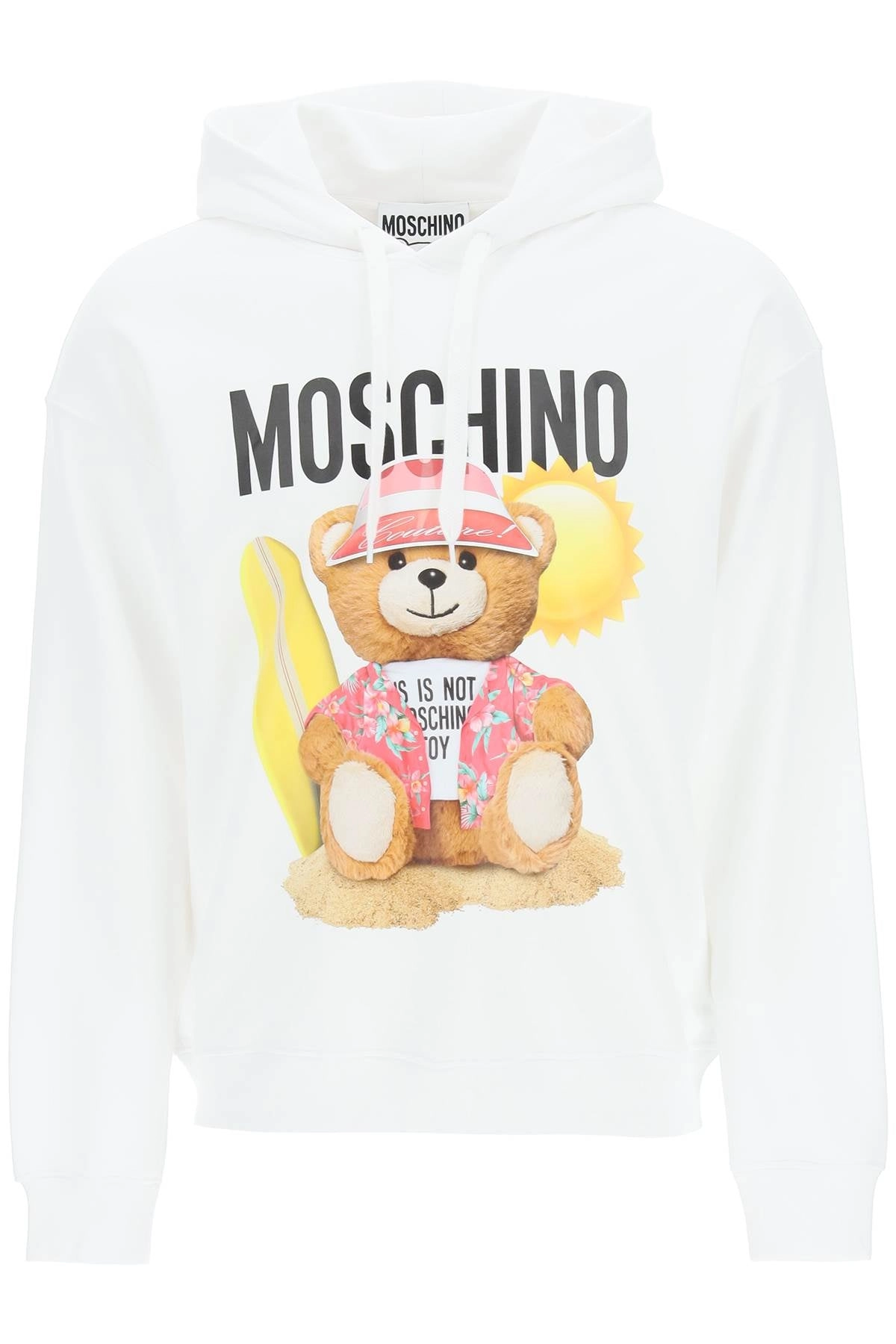 Moschino Teddy Bear Print Drawstring Hoodie