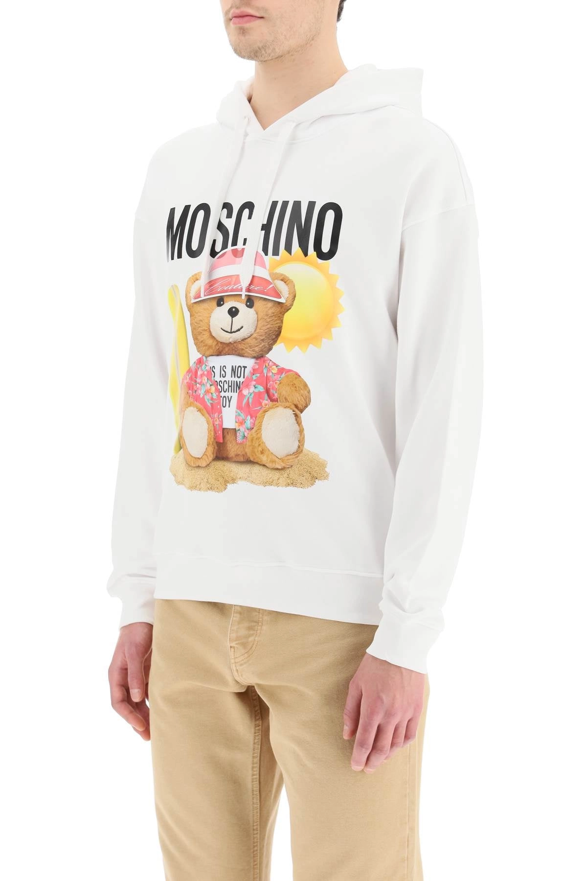 Moschino Teddy Bear Print Drawstring Hoodie