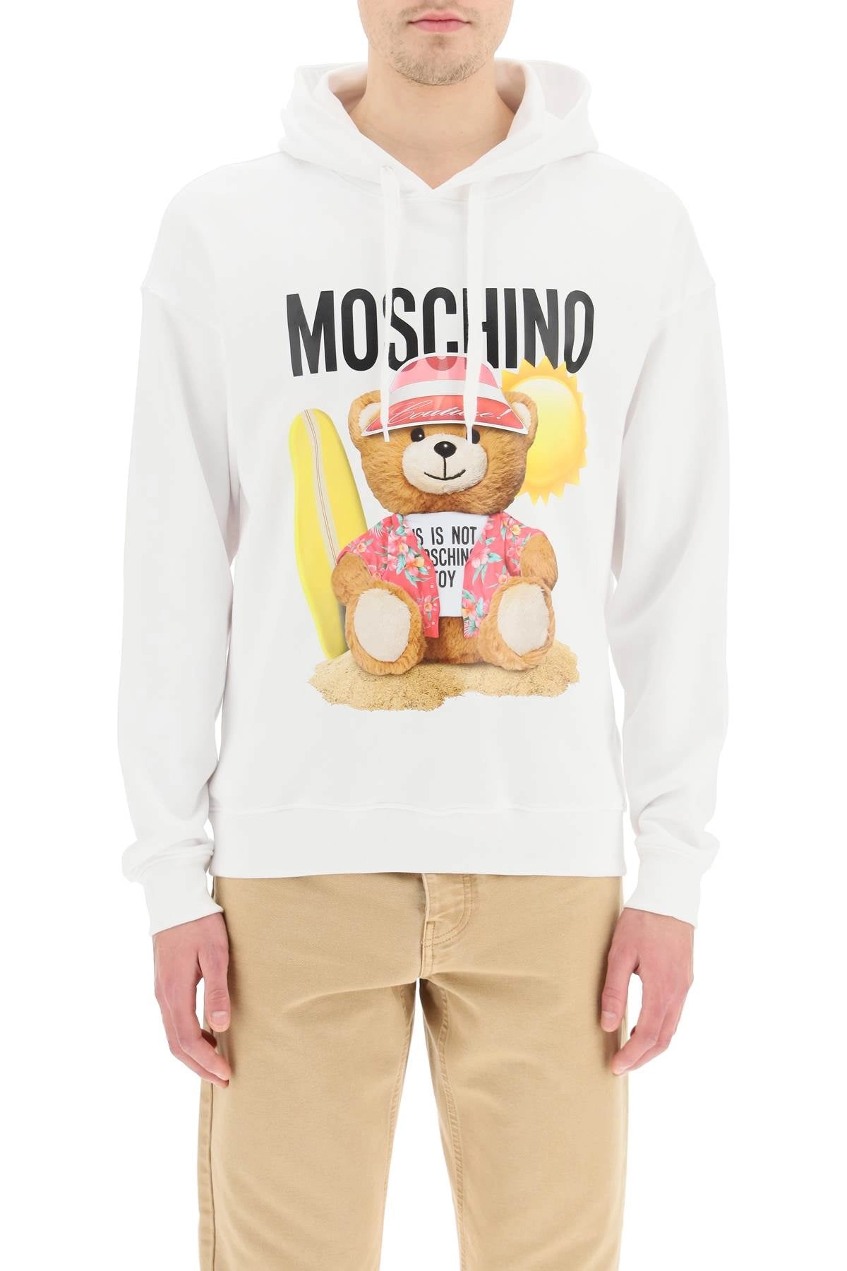 Moschino Teddy Bear Print Drawstring Hoodie