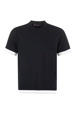 Neil Barrett Contrast Trim Crewneck Knitted T-Shirt
