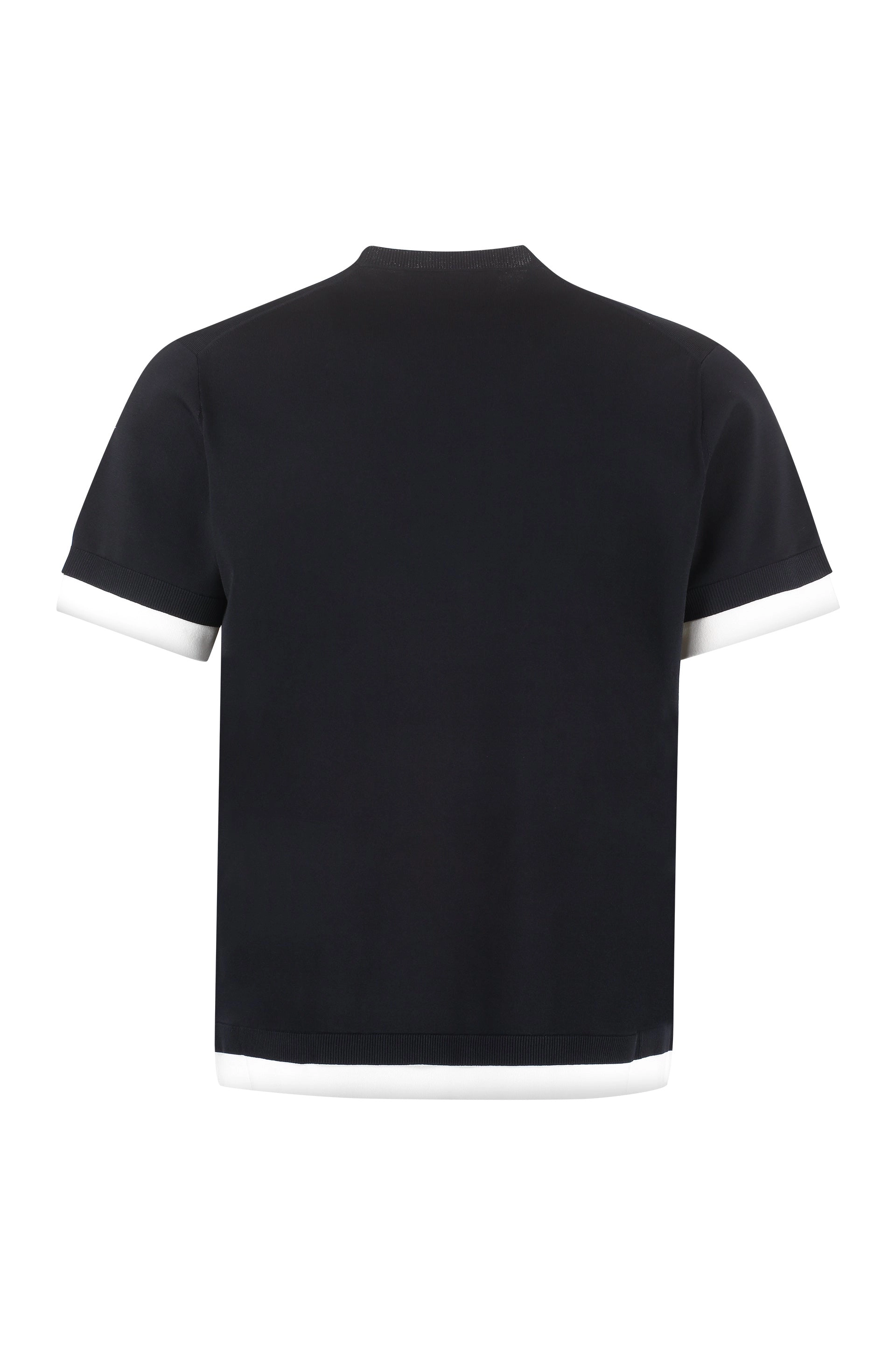 Neil Barrett Contrast Trim Crewneck Knitted T-Shirt