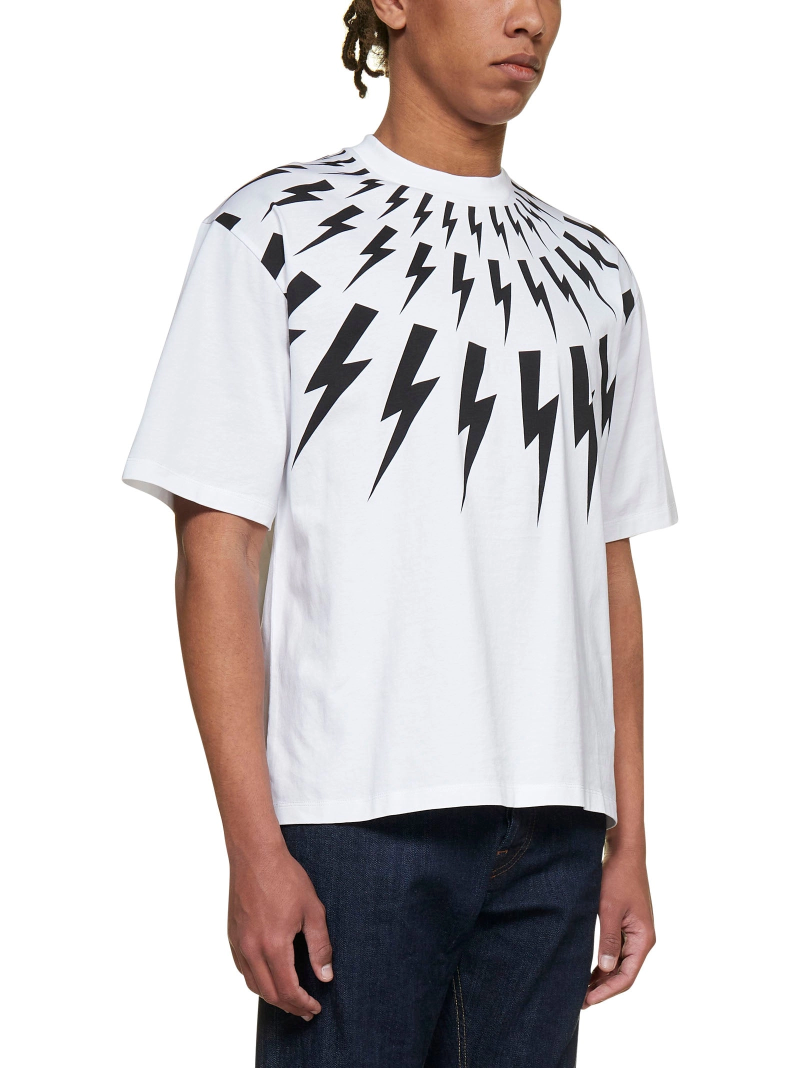 Neil Barrett Thunderbolt Print Crewneck T-Shirt
