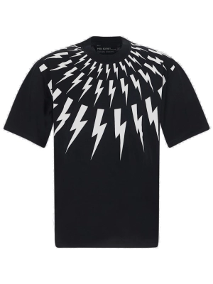 Neil Barrett Thunderbolt Print Crewneck T-Shirt