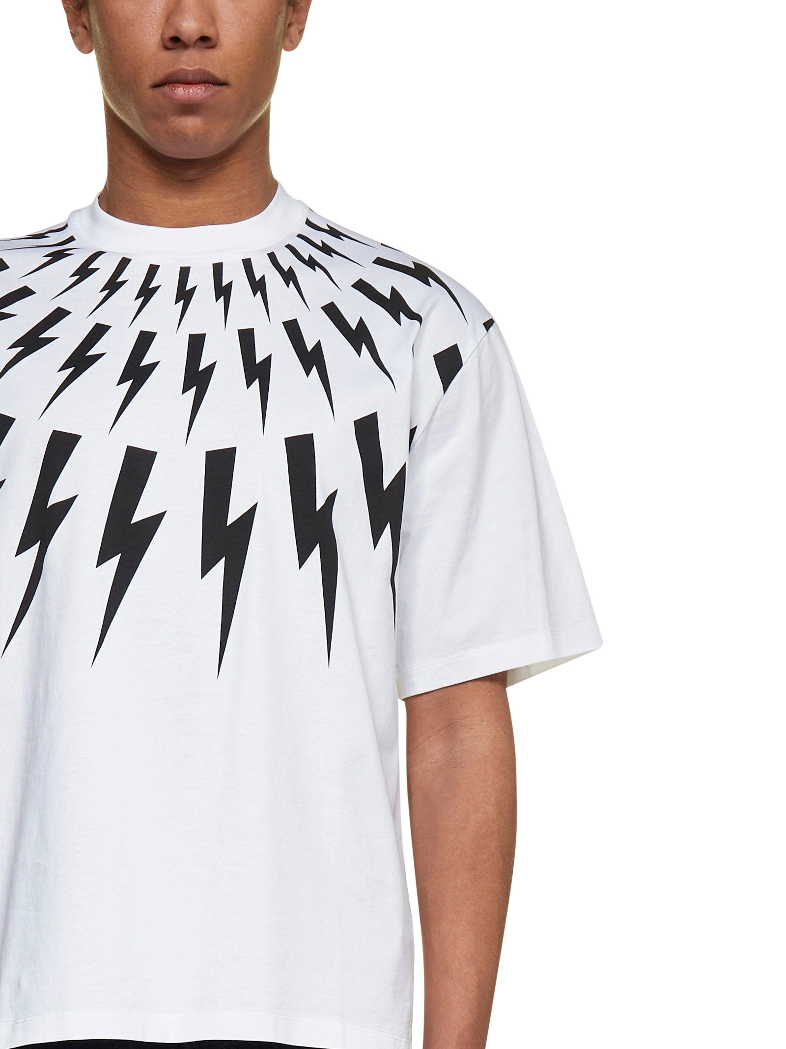 Neil Barrett Thunderbolt Print Crewneck T-Shirt