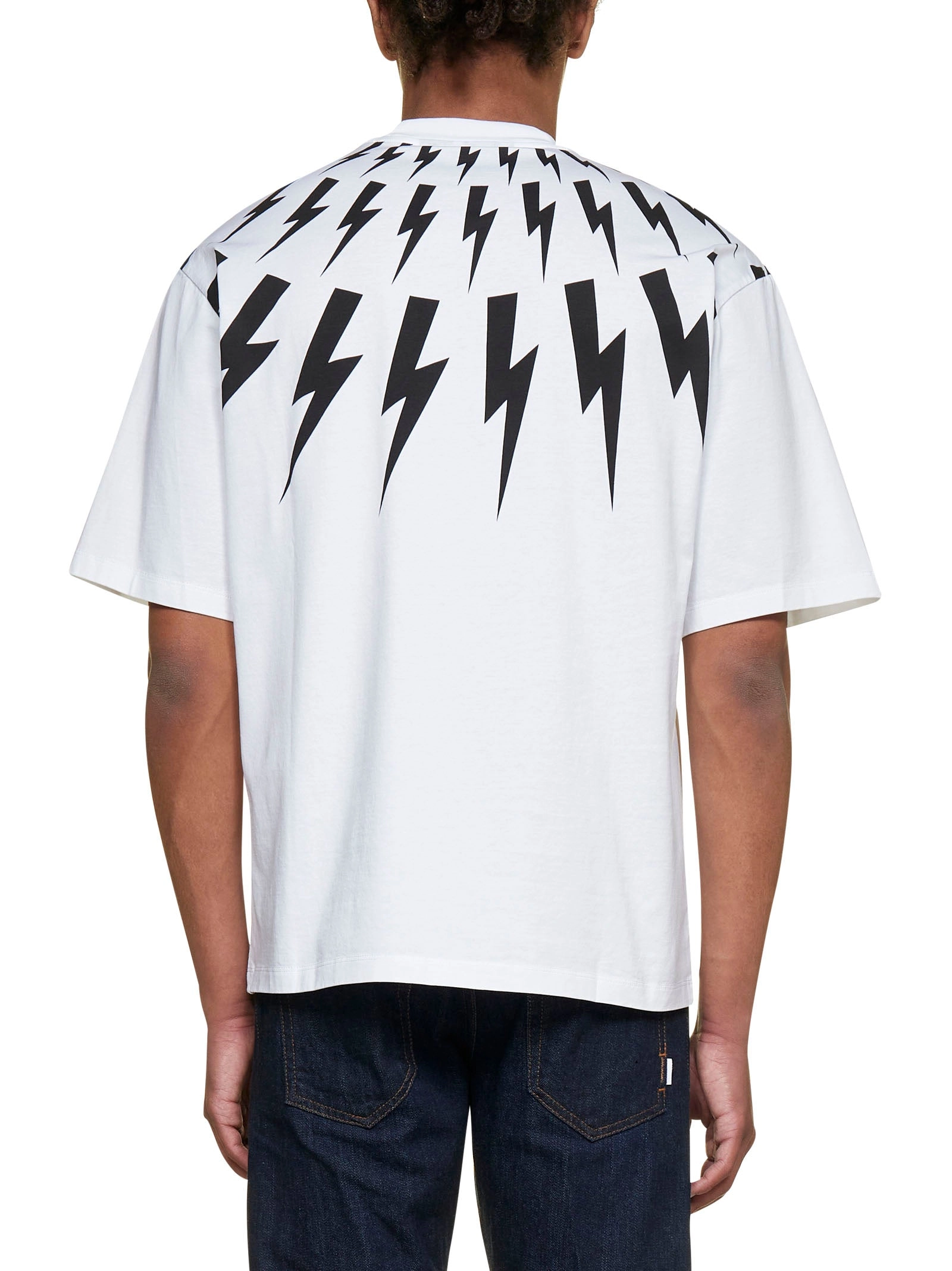 Neil Barrett Thunderbolt Print Crewneck T-Shirt