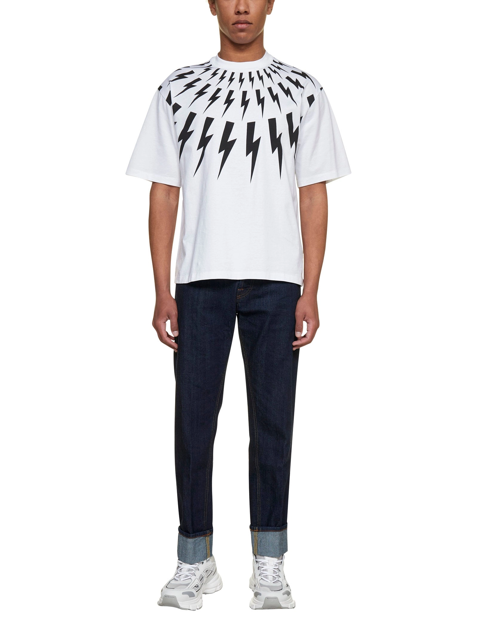 Neil Barrett Thunderbolt Print Crewneck T-Shirt