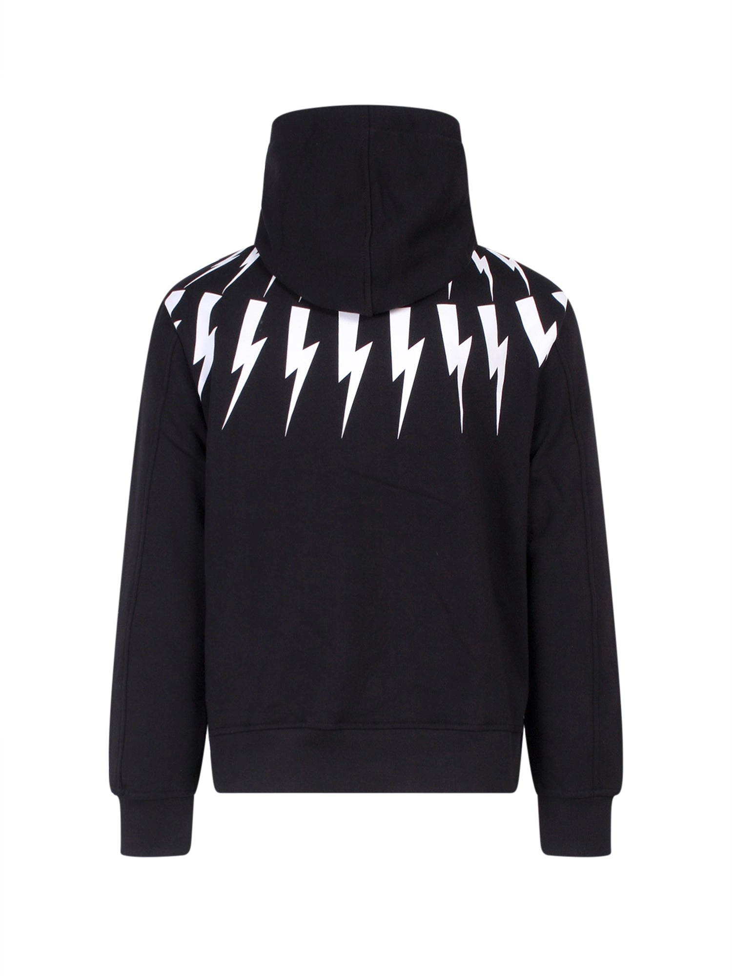 Neil Barrett Thunderbolt Print Drawstring Hoodie