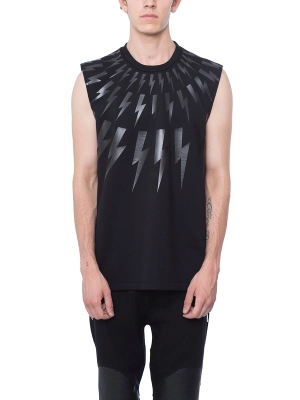 Neil Barrett Thunderbolt Print Tank Top