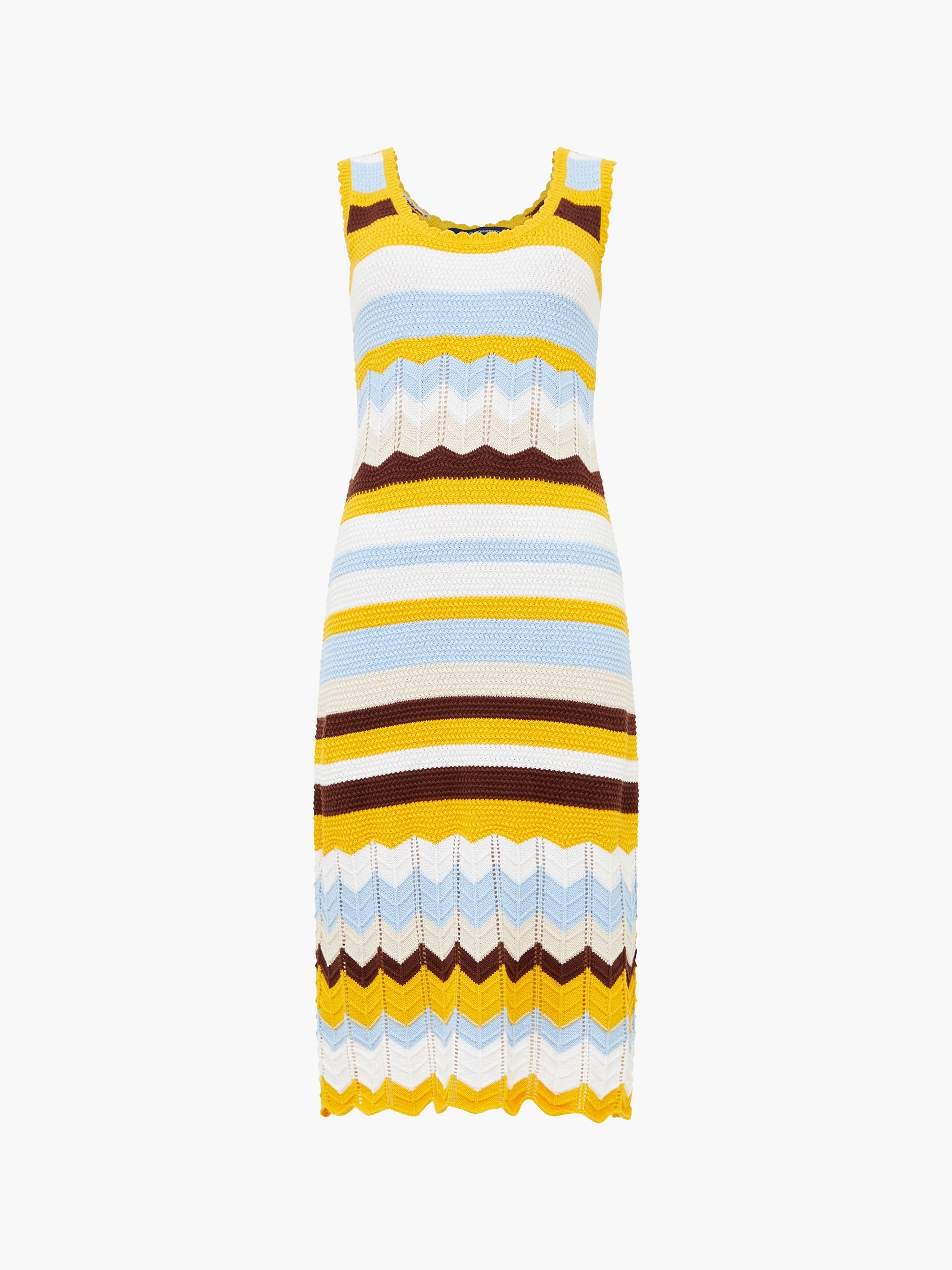Nellis Cotton Striped Crochet Dress