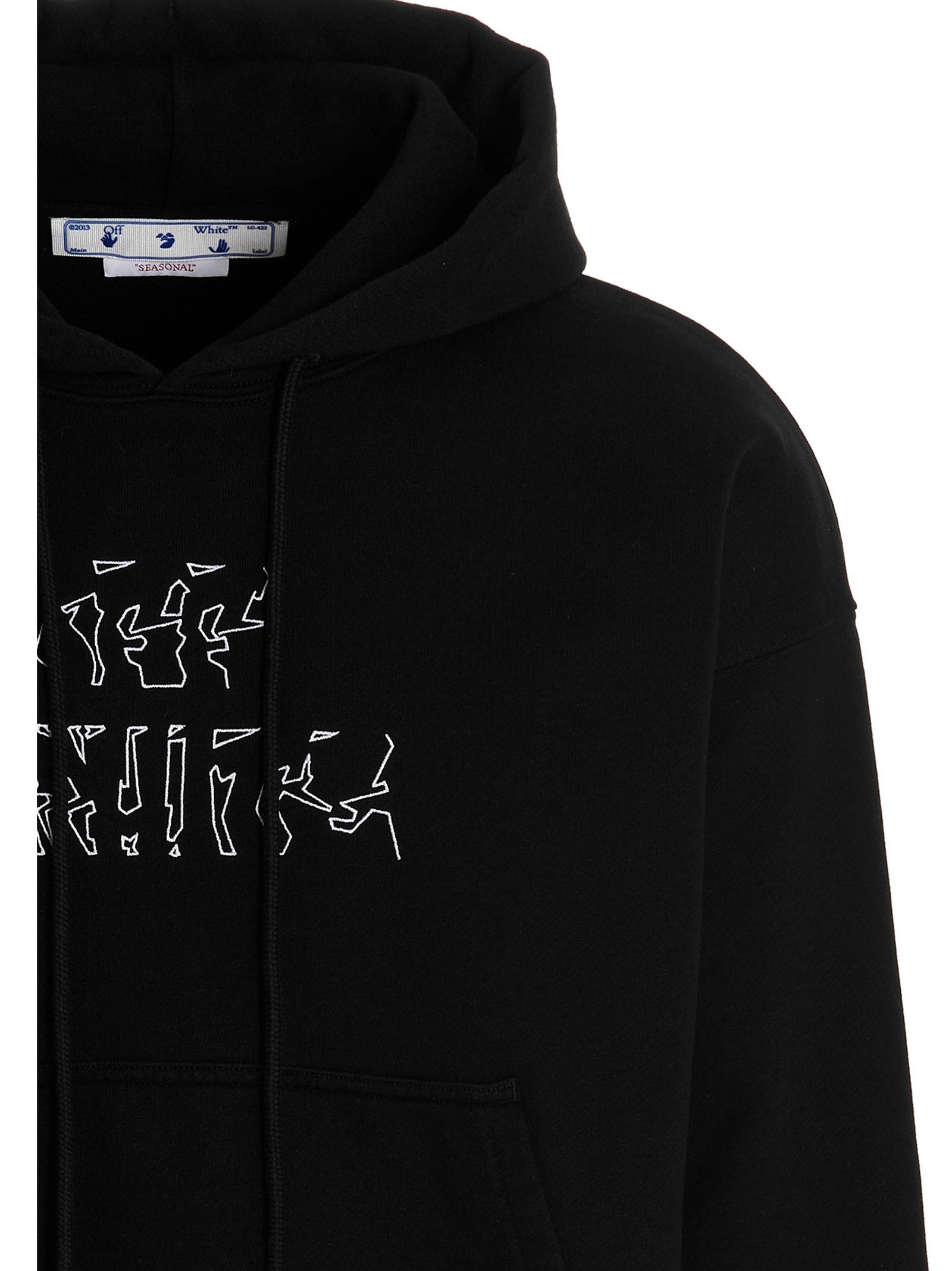 Off-White Logo Printed Drawstring Hoodie