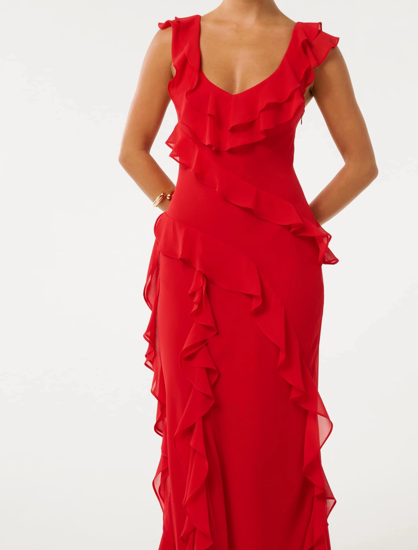 Olive Petite Ruffle Dress