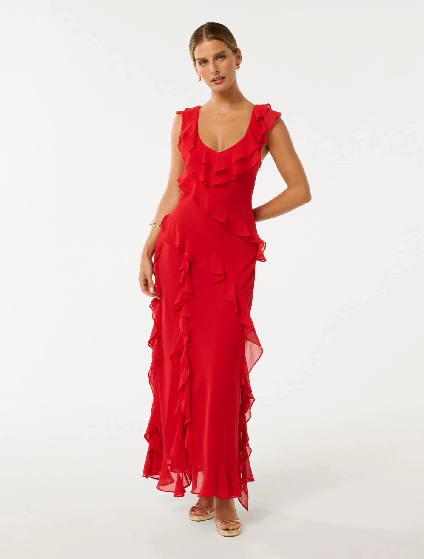 Olive Petite Ruffle Dress