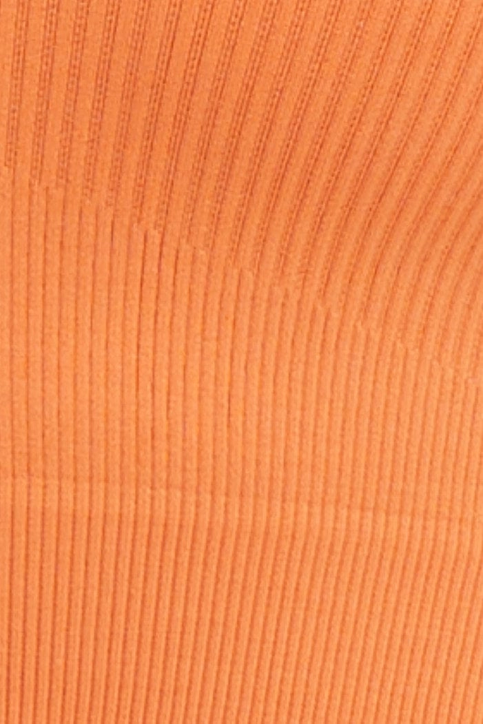 Orange Seamless Activewear Short Sleeve Top