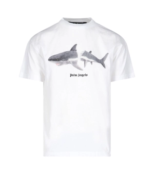 Palm Angels Shark Printed Crewneck T-Shirt