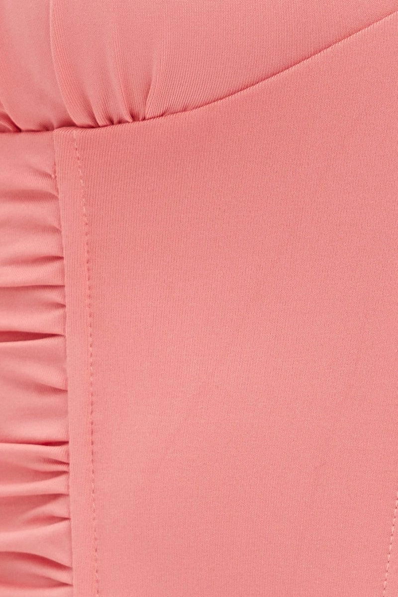 Pink Corset Style Crop Top