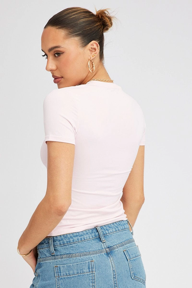 Pink Supersoft Top Short Sleeve