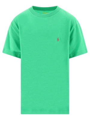 Ralph Lauren Kids Logo Embroidered Crewneck T-Shirt