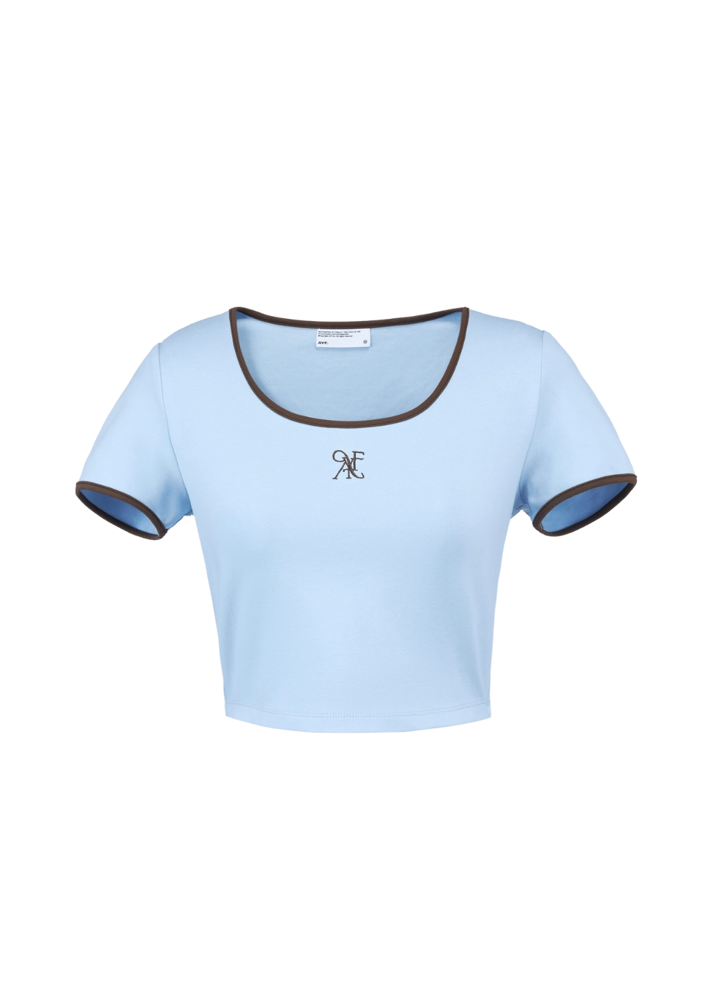 Short Cropped U-Neck T-Shirt
