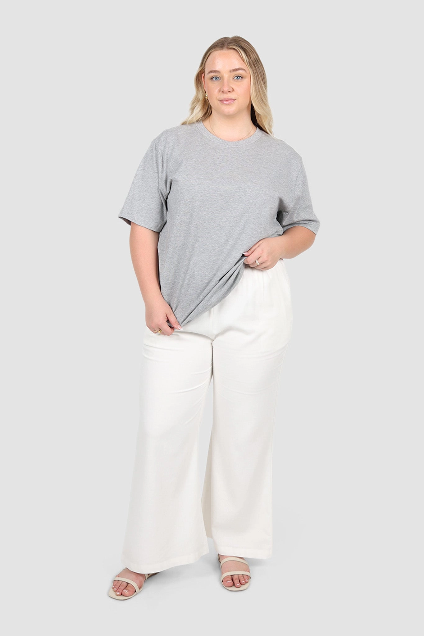SIGNATURE TEE GREY MARLE